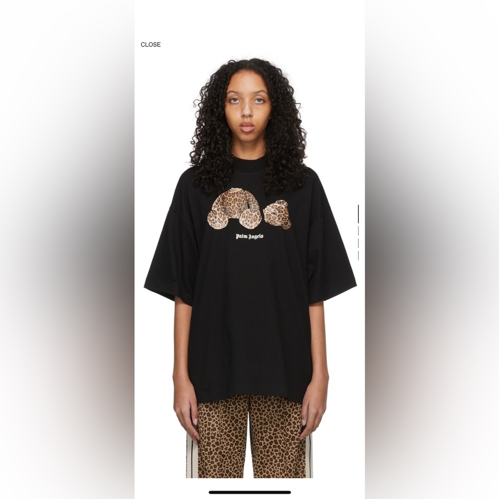 PLAM ANGLES Black leopard Bear T-Shirt